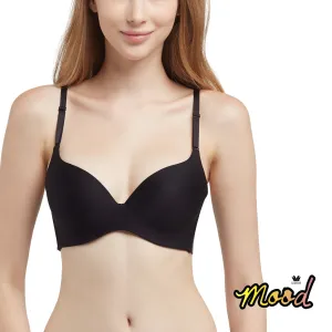 Wacoal Mood Travel Bra Comfy บราไร้โครง บราม้วนได้ รุ่น MM1E70 สีดำ (BL)
